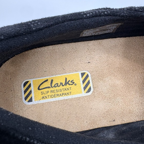 CLARKS Talene Pace Shoe Women's Size 11 Black Wedge Slip On Comfort - Picture 6 of 9